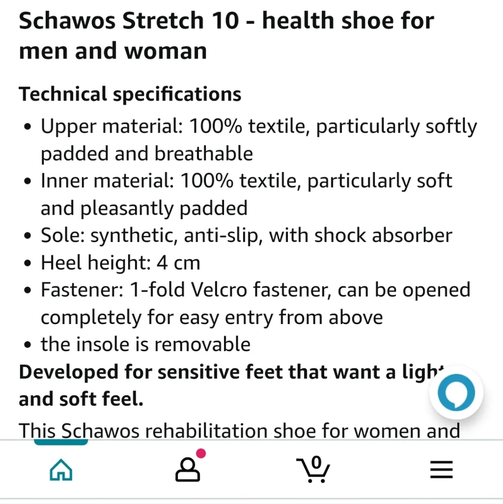 New Schawos Comfort Shoe Black Orthopedic Stretch Diabetic‎ Shoe Size 11.5